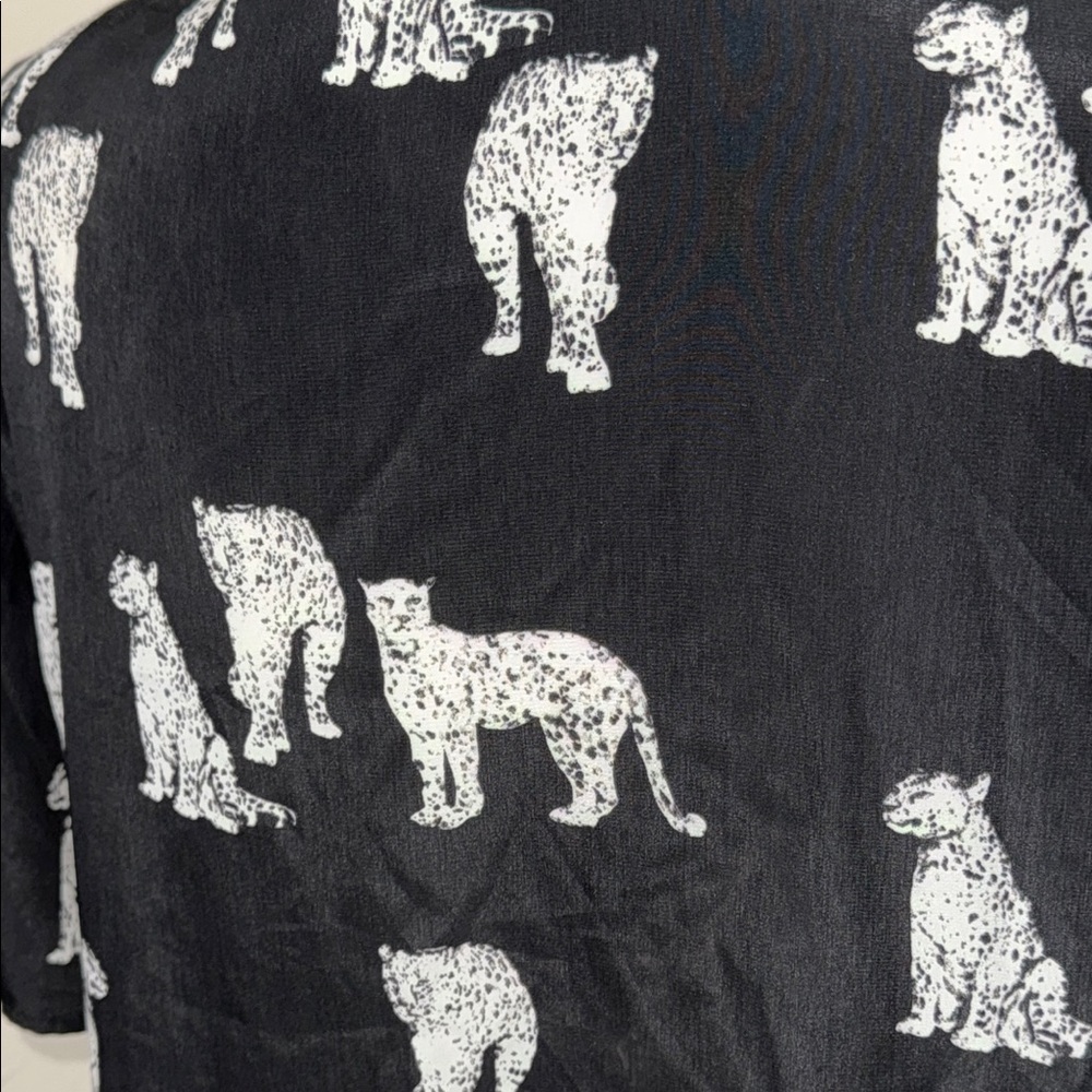 Rebecca Malone Black and White Casual Button Down Shirt - Picture 10 of 11